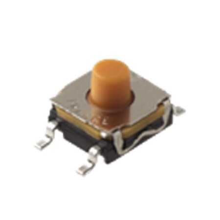 C&K Components Keypad Switch, 1 Switches, Spst, Momentary-Tactile, 0.05A, 32Vdc, 1.75N, Solder Terminal, Surface KSC411J70SHLFS